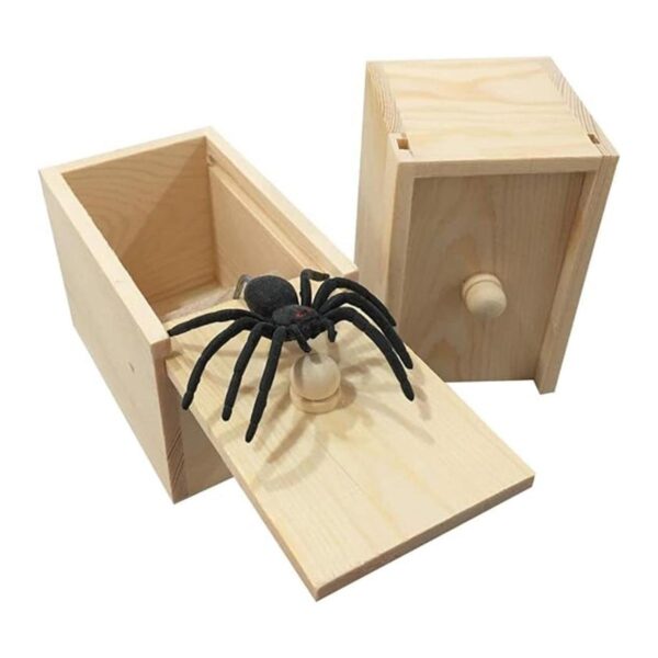 PARNIXS Caja con araña de goma para bromas caja de_1