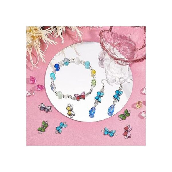 NBEADS 30 piezas de aleación de mariposa esmaltada_2