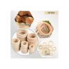 NNHOM 70 anillos de madera para macrama anillos de madera
