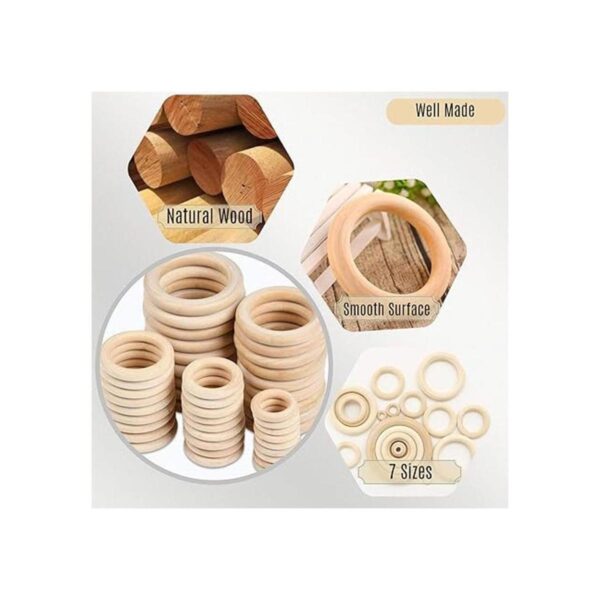 NNHOM 70 anillos de madera para macrama anillos de madera