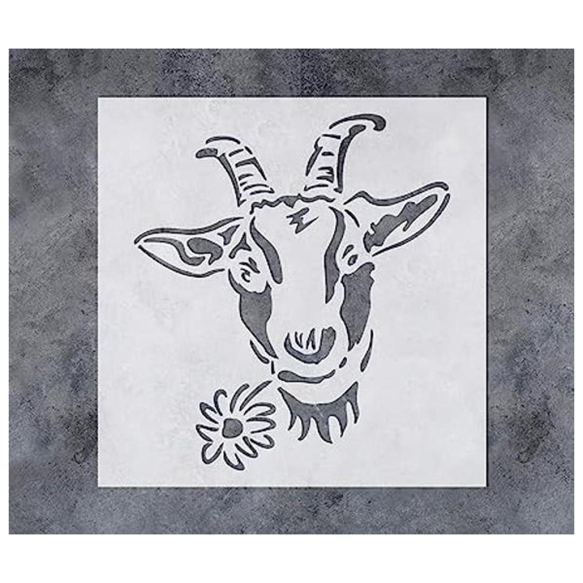 GSS Designs Plantilla de flores de cabra de granja