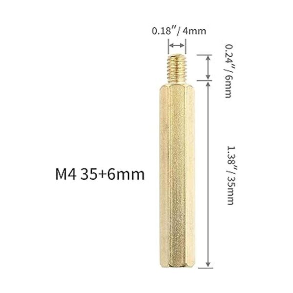 Hxchen 20 tornillos de separación hexagonales para PCB