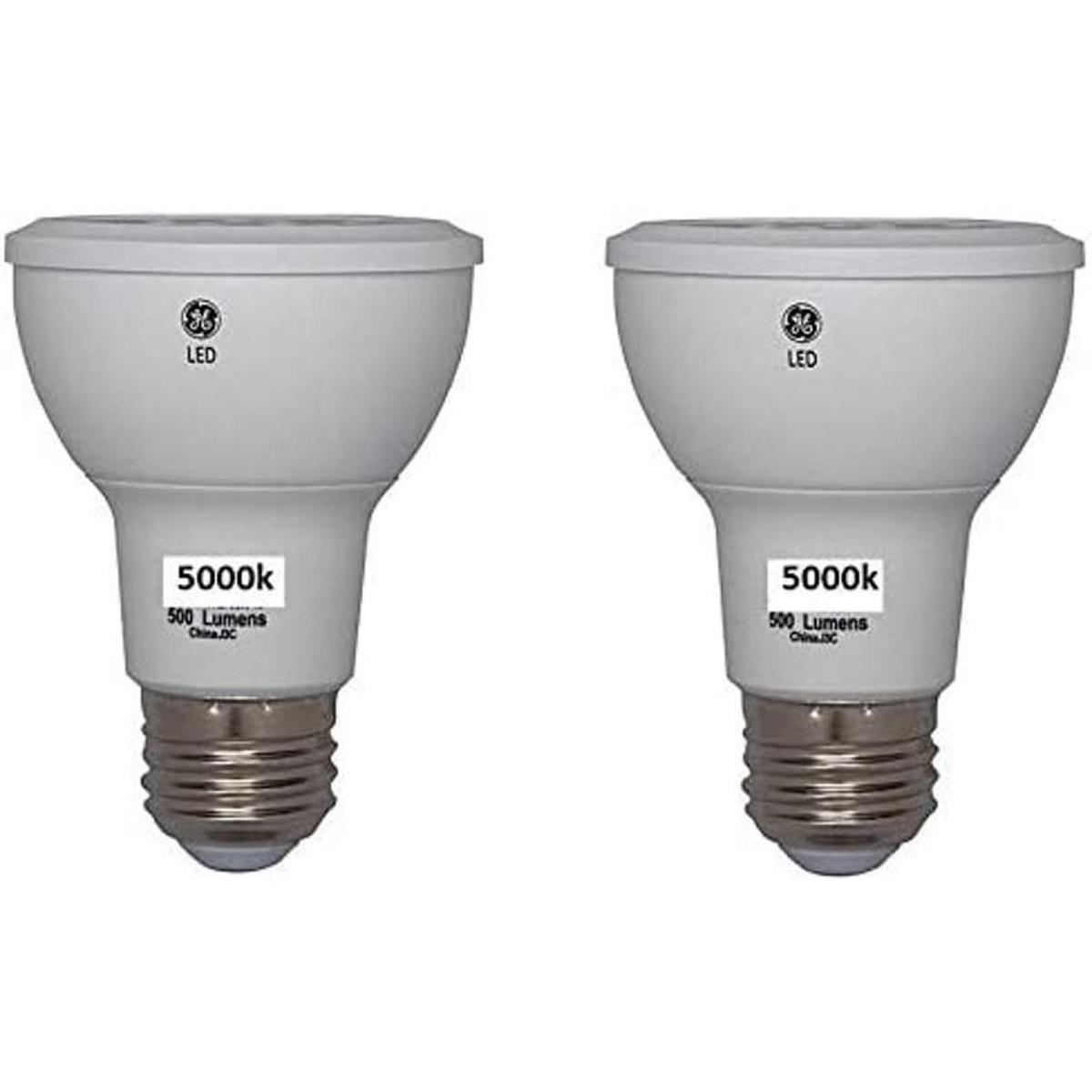GE Paquete de 2 bombillas LED Par20 regulables