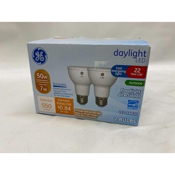 GE Paquete de 2 bombillas LED Par20 regulables_3