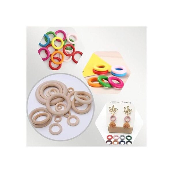NNHOM 70 anillos de madera para macrama anillos de madera
