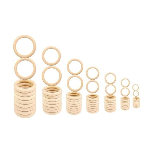 NNHOM 70 anillos de madera para macrama anillos de madera