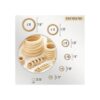 NNHOM 70 anillos de madera para macrama anillos de madera