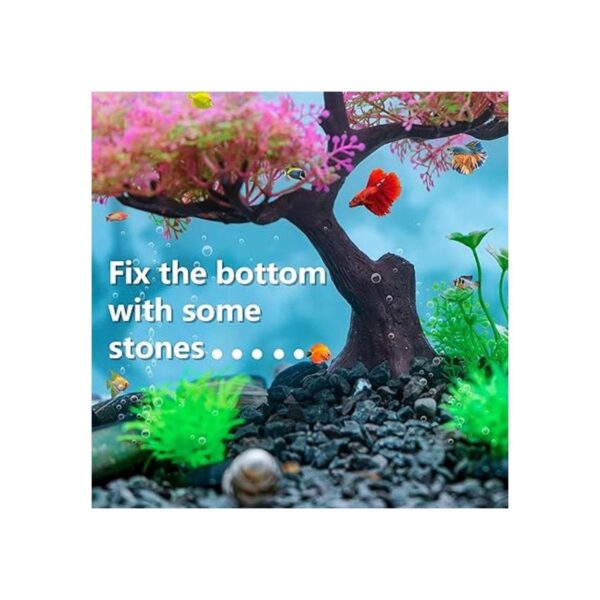 Decoración de plantas de plástico artificial para acuario_4