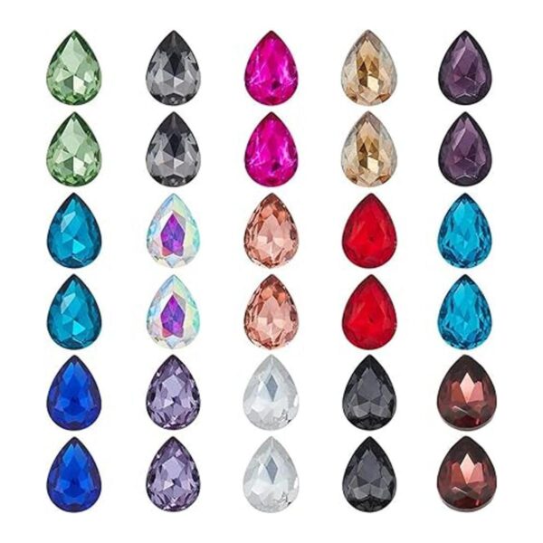 OLYCRAFT 90 cabujones de diamantes de imitación de punta