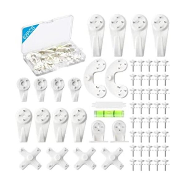 Kit para colgar imágenes 62 ganchos de pared dura para_1
