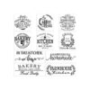 Juego de 10 plantillas de cocina de granja carteles_1