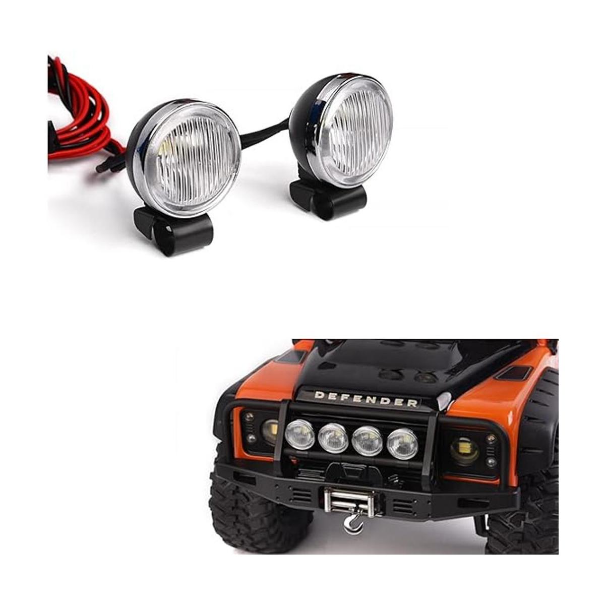 INJORA Faros delanteros LED de coche para 110 RC Crawler