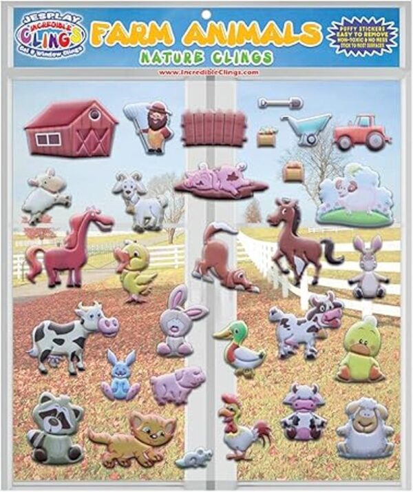 Divertidos animales de granja para ventana para niños y_2