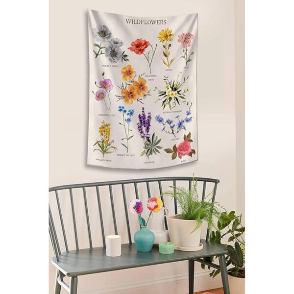 Lifeel Tapiz vertical de flores silvestres para colgar en