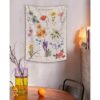 Lifeel Tapiz vertical de flores silvestres para colgar en