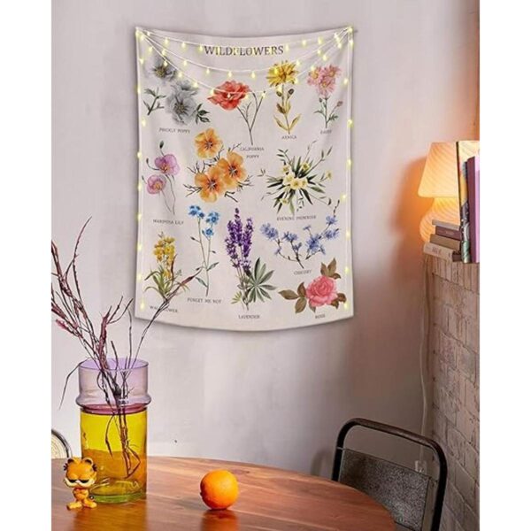 Lifeel Tapiz vertical de flores silvestres para colgar en
