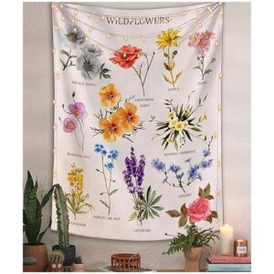 Lifeel Tapiz vertical de flores silvestres para colgar en