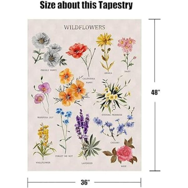 Lifeel Tapiz vertical de flores silvestres para colgar en
