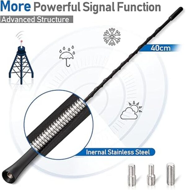 Eightwood Antena universal de repuesto para vehículo de 16_2