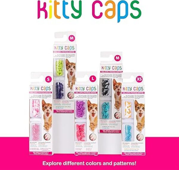 Kitty Caps Tapas de uñas para gatos Verde primavera con