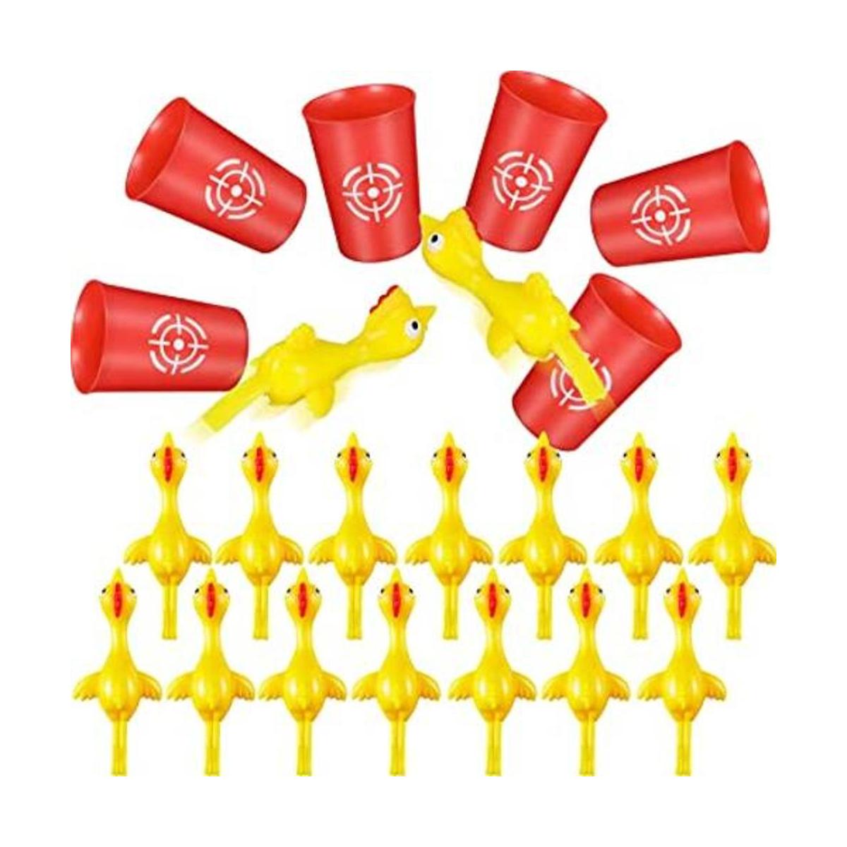 Chalyna 22 piezas de juegos de tiro de pollo Slingshot de