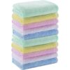 Juego de 10 toallas de bambú multicolor para recién_1