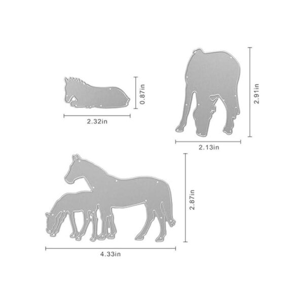 Troqueles de corte de metal de cuatro caballos para comer