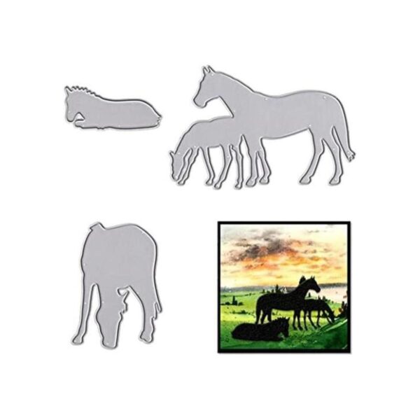 Troqueles de corte de metal de cuatro caballos para comer