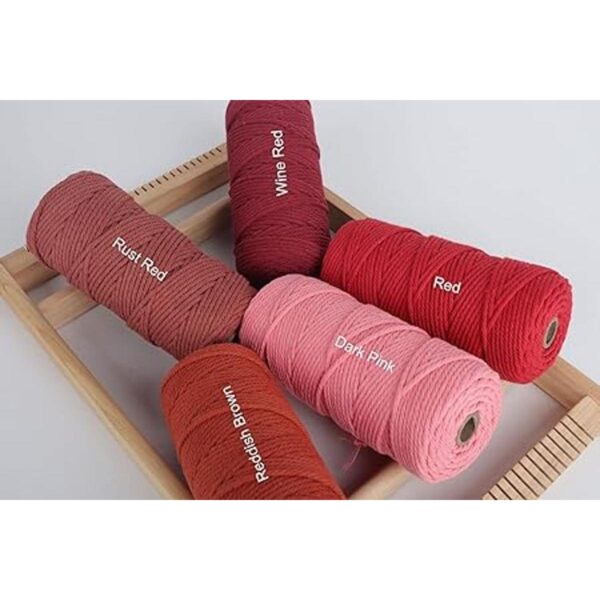NOANTA Cordón de macramé rojo vino 0.118 in x 150 yardas