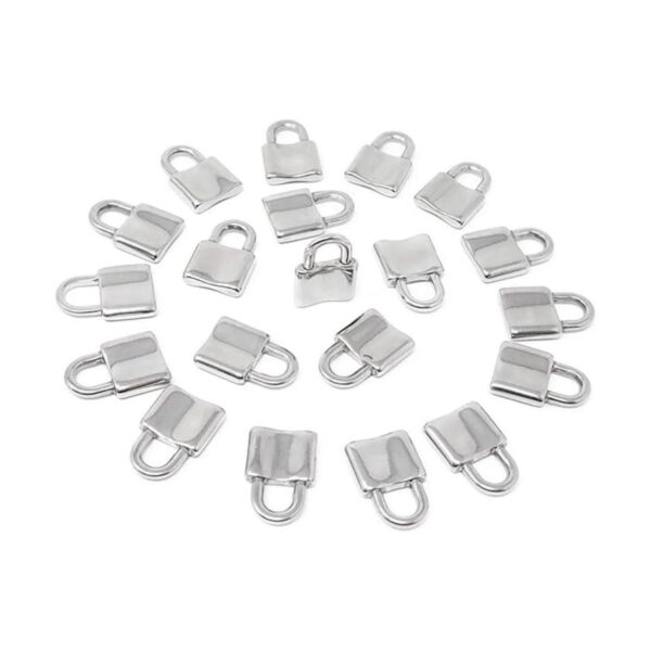 Honbay 20 colgantes de acero inoxidable con bloqueo de