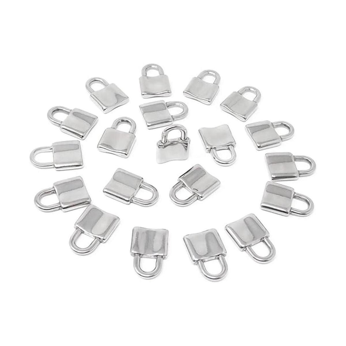 Honbay 20 colgantes de acero inoxidable con bloqueo de