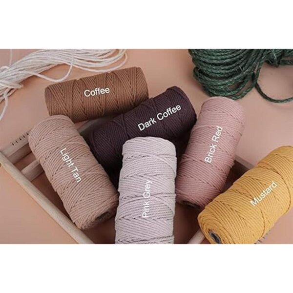 NOANTA Cordón de macramé rojo vino 0.118 in x 150 yardas