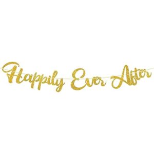 Happy Ever After Cartel dorado para despedida de soltera