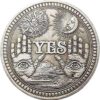Moneda de Desafío Moneda de adivinación sí no plata_1