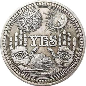 Moneda de Desafío Moneda de adivinación sí no plata_1