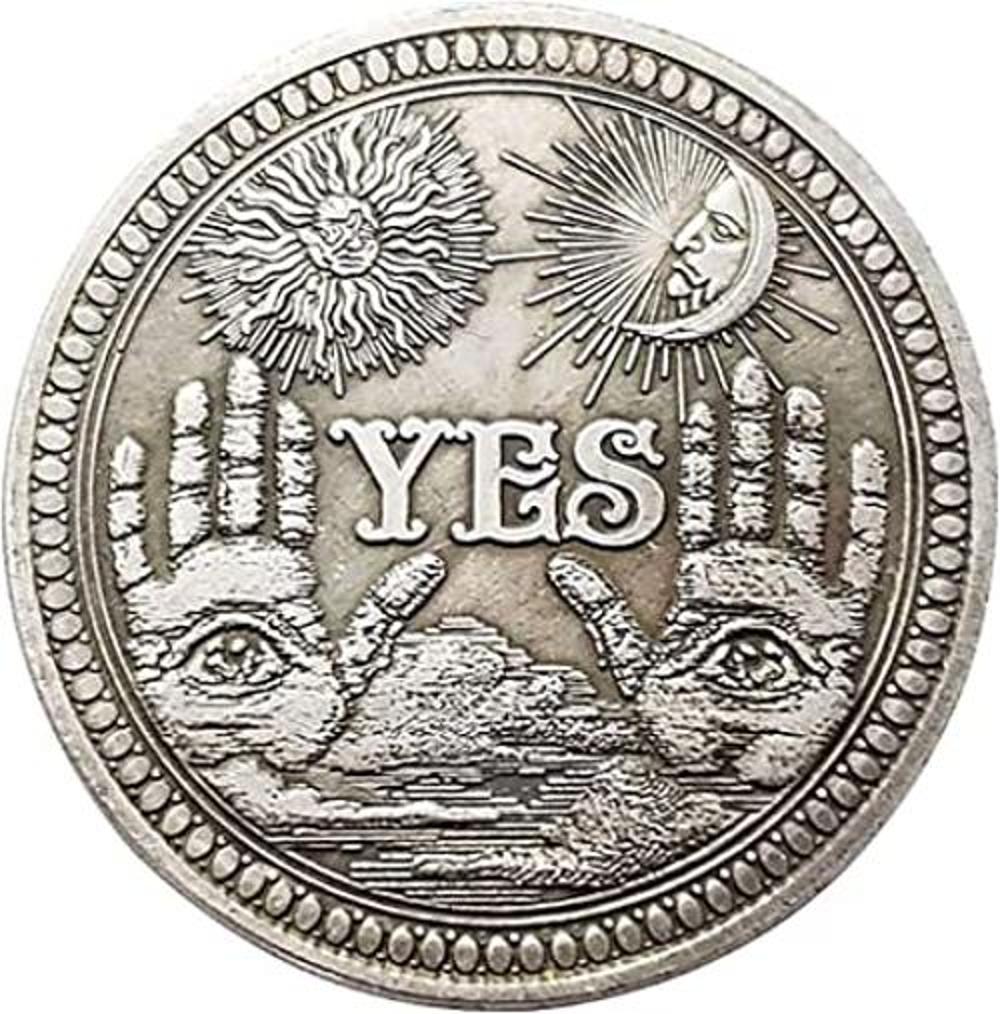 Moneda de Desafío Moneda de adivinación sí no plata