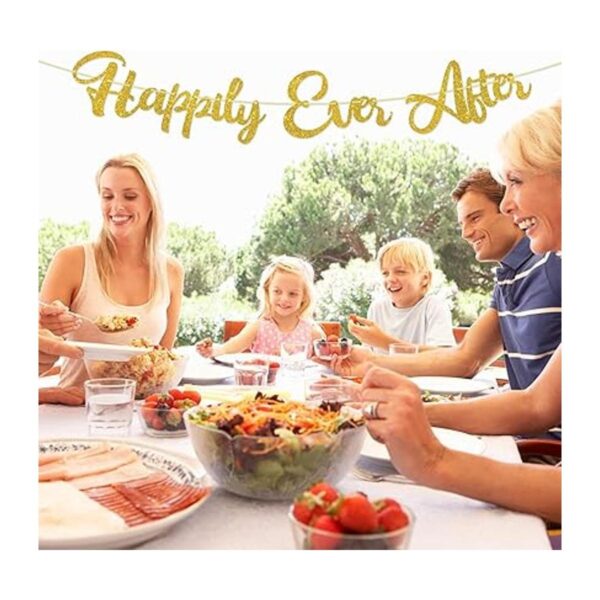 Happy Ever After Cartel dorado para despedida de soltera