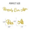 Happy Ever After Cartel dorado para despedida de soltera
