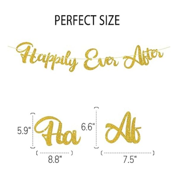 Happy Ever After Cartel dorado para despedida de soltera