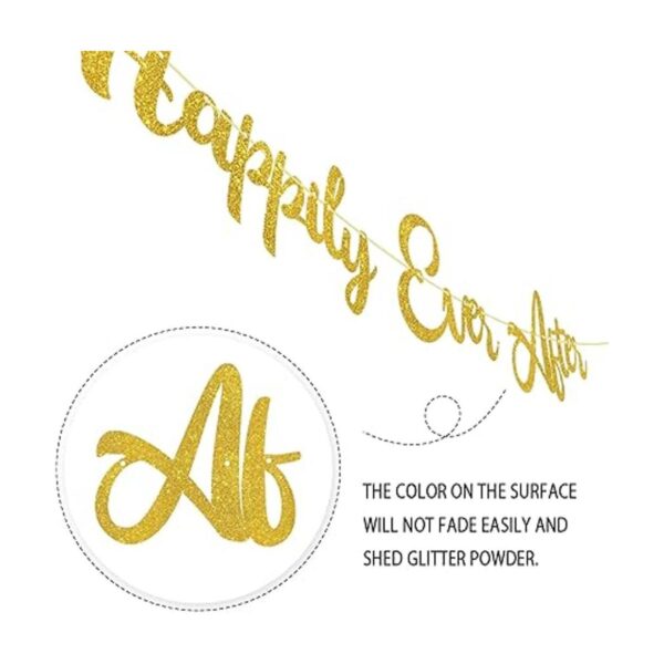 Happy Ever After Cartel dorado para despedida de soltera