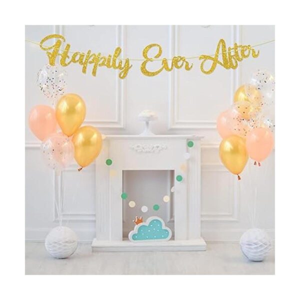 Happy Ever After Cartel dorado para despedida de soltera