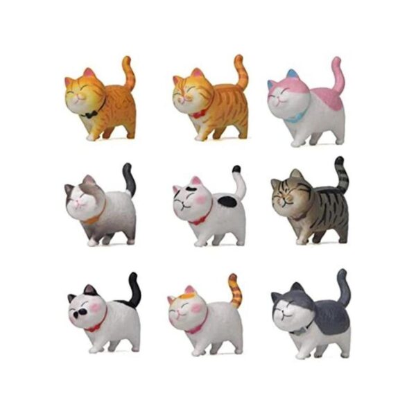 Halloluck Paquete de 9 bonitas figuras de gato en