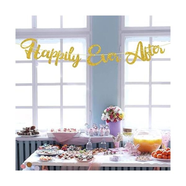 Happy Ever After Cartel dorado para despedida de soltera