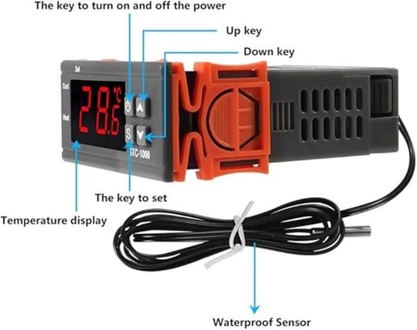 Dorhea STC1000 10A DC 12V controlador de temperatura LED