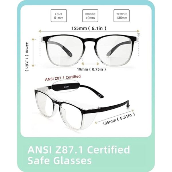 LianSan Oversize AntiFog Safety Glasses Cute UV Protection_6