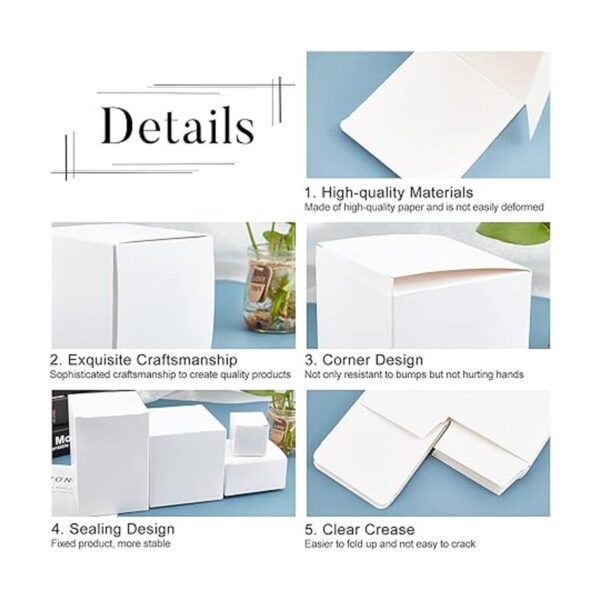 PH PandaHall Caja de papel kraft mini caja de embalaje de