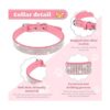 Collar de perro de piel sintética con diamantes de