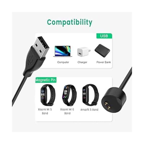 Mi 5 Band Cable de carga Smart Watch Cord Compatible para_2