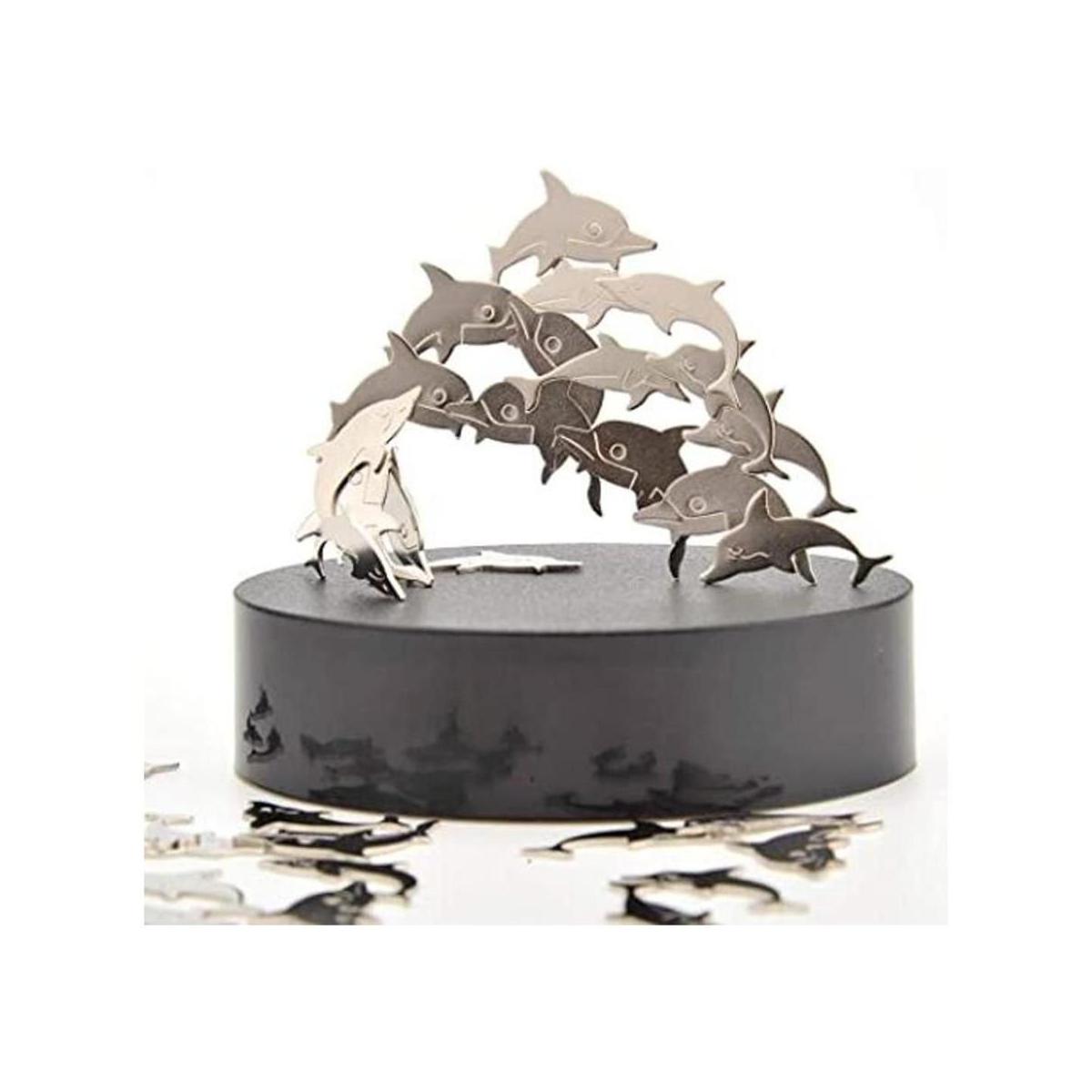 Escultura magnética de escritorio PowerTRC delfines