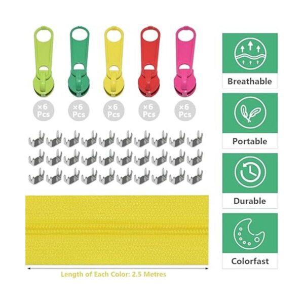 Cremalleras de nailon 3 para coser en bobina 13.5 yardas